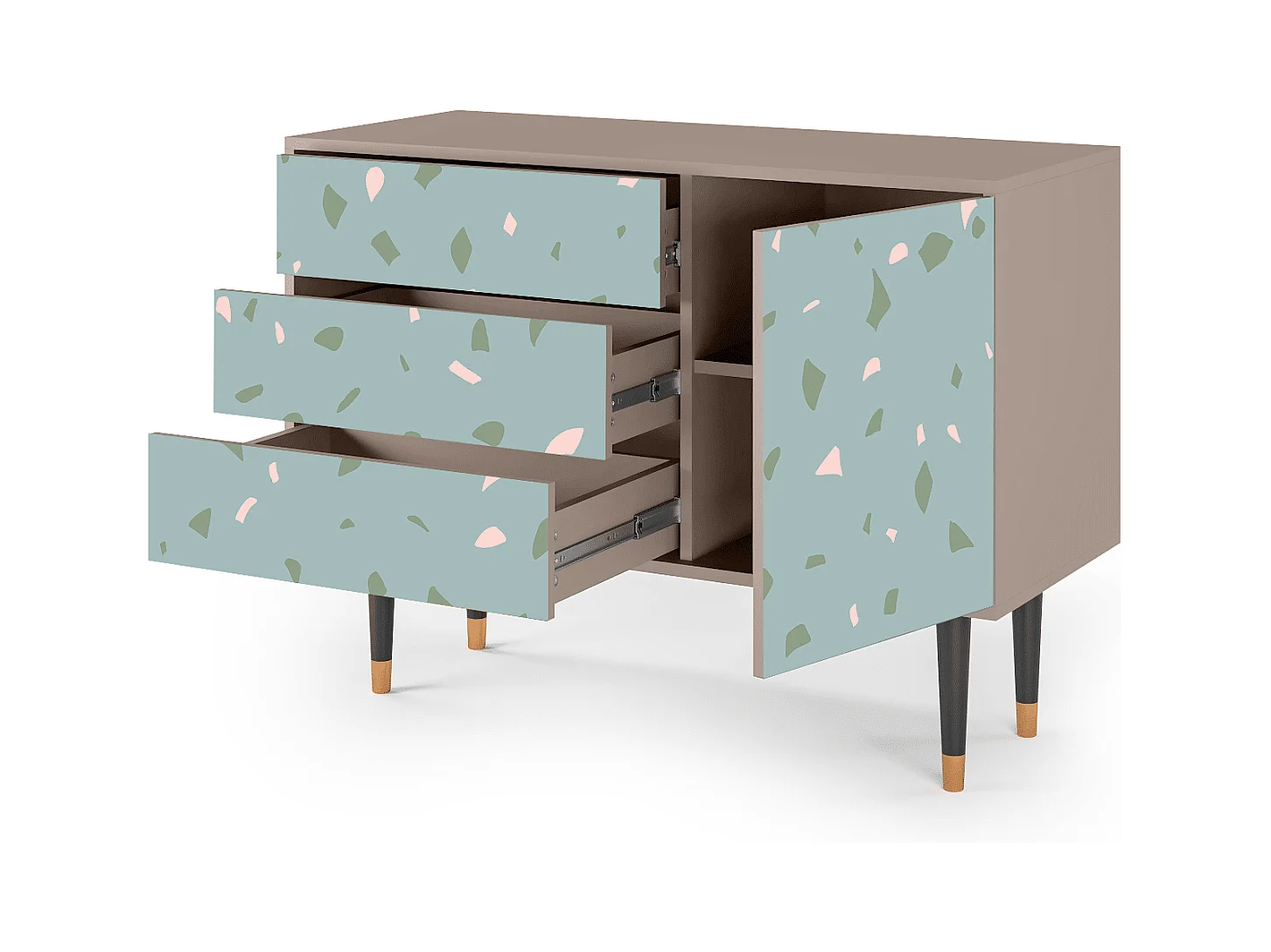 Credenza - 115х84х41 cm - S3 - Blue Drops, Latte