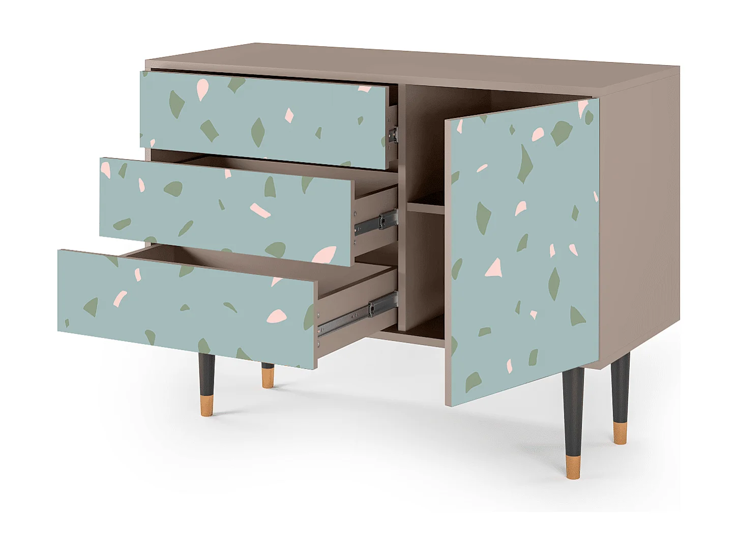 Buffet - 115х84х41 cm - S3 - Blue Drops, Latte