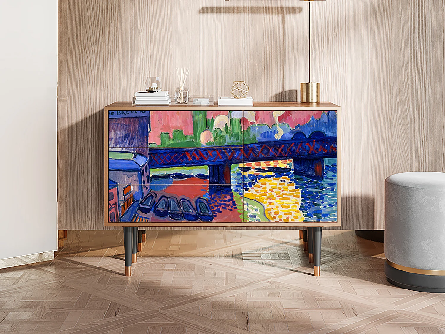 Sideboard - 115х84х41 cm - S3 - Charing Cross Bridge, Walnuss