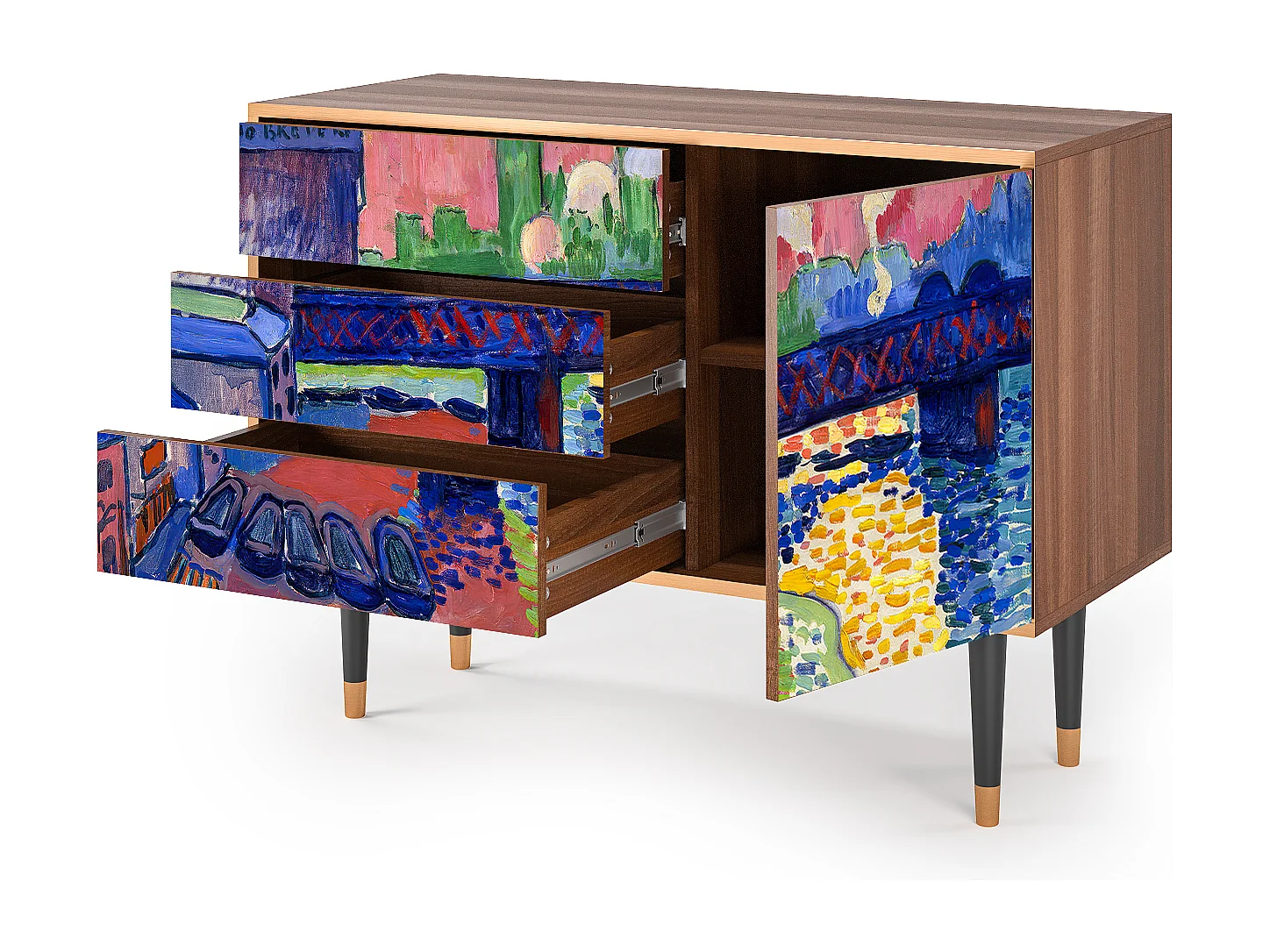 Sideboard - 115х84х41 cm - S3 - Charing Cross Bridge, Walnuss