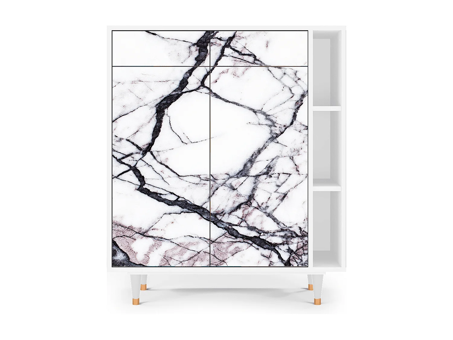 Buffet - 96х110х41 cm - BS6 - Raven Marble, Blanc