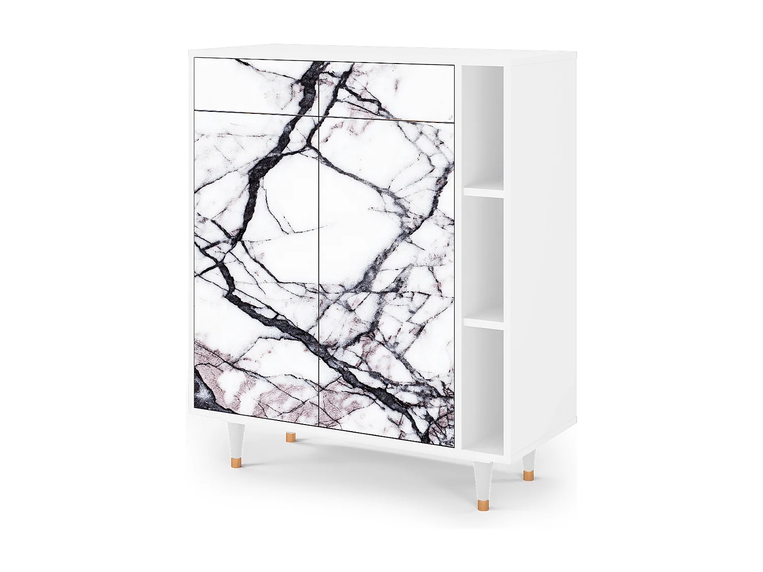 Buffet - 96х110х41 cm - BS6 - Raven Marble, Blanc