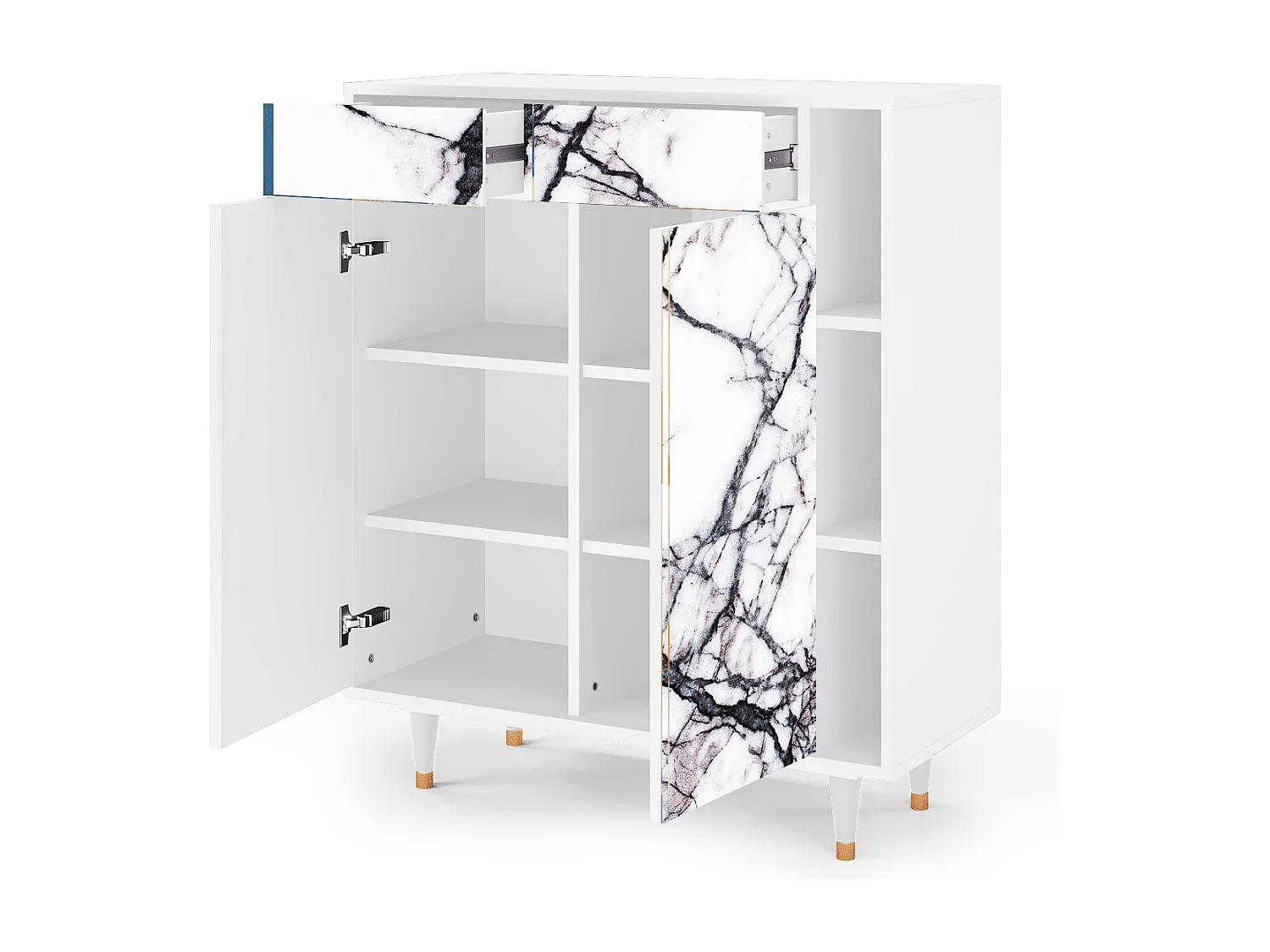 Buffet - 96х110х41 cm - BS6 - Raven Marble, Blanc