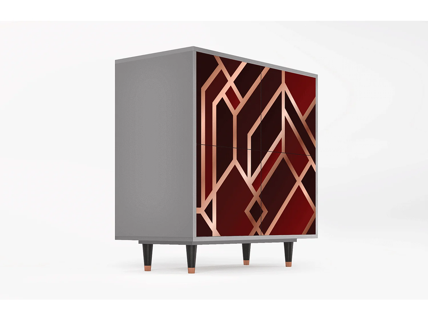 Dressoir - 94x96x48 cm - BS3 - Velvet 1920's, Grijs