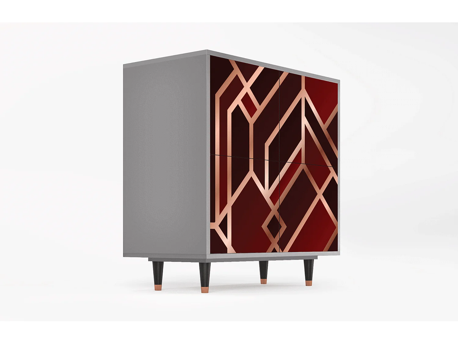 Dressoir - 94x96x48 cm - BS3 - Velvet 1920's, Grijs