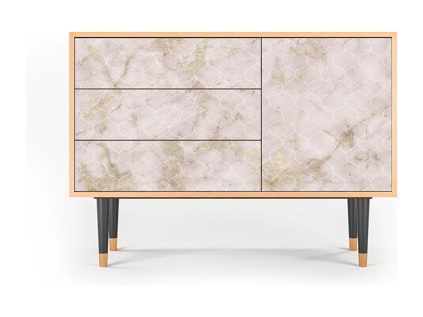 Credenza - 115х84х41 cm - S3 - Dirty Roses, Noce