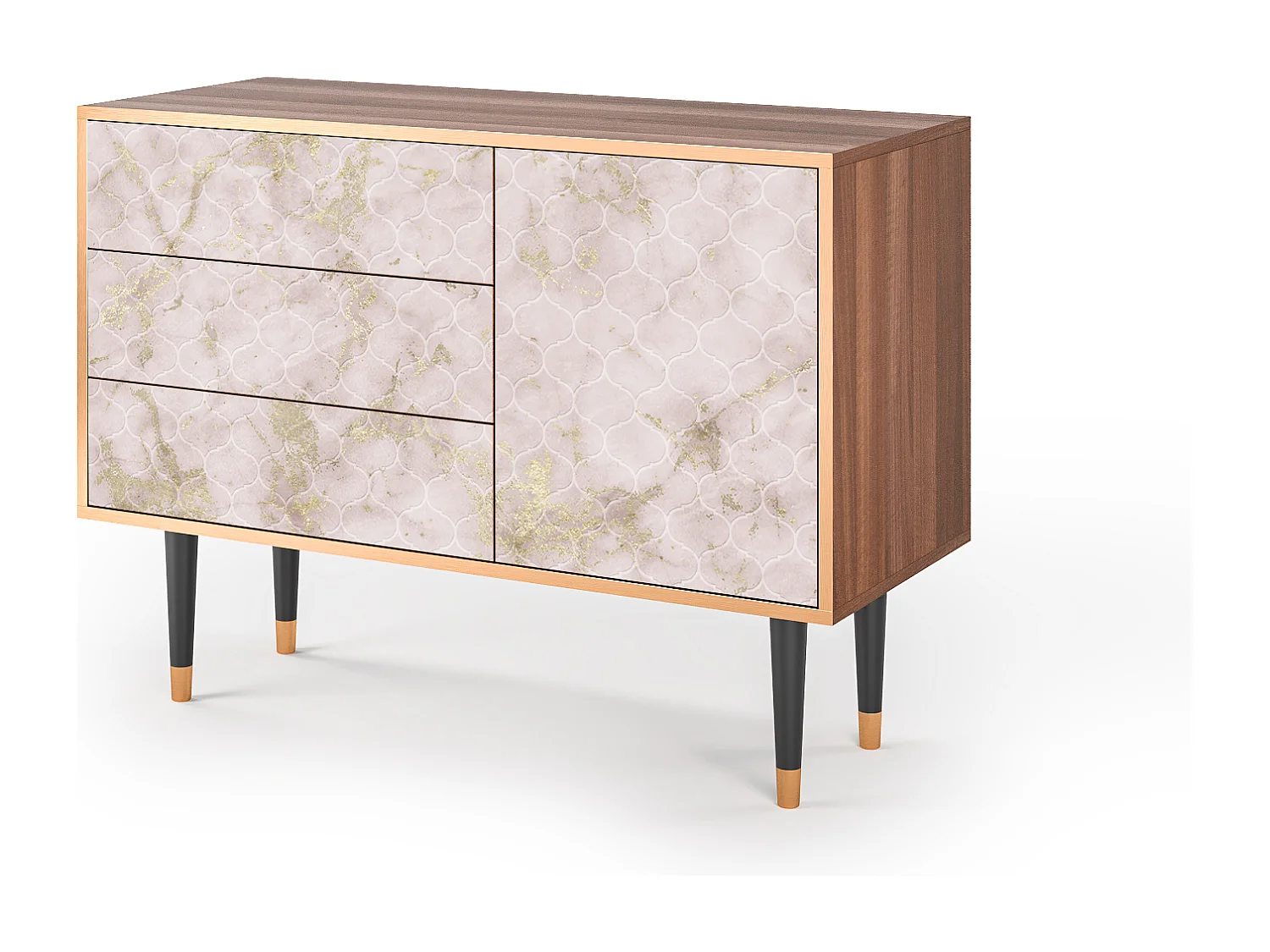 Credenza - 115х84х41 cm - S3 - Dirty Roses, Noce