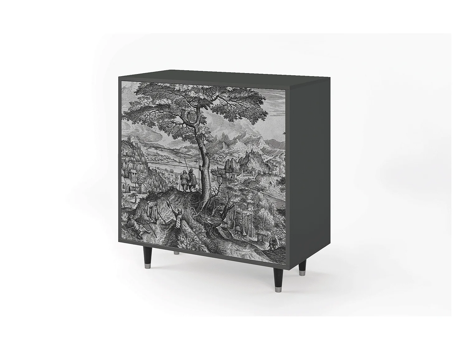 Kredens - 94x96x48 cm - BS3 - Milites Requiescentes, Antracyt