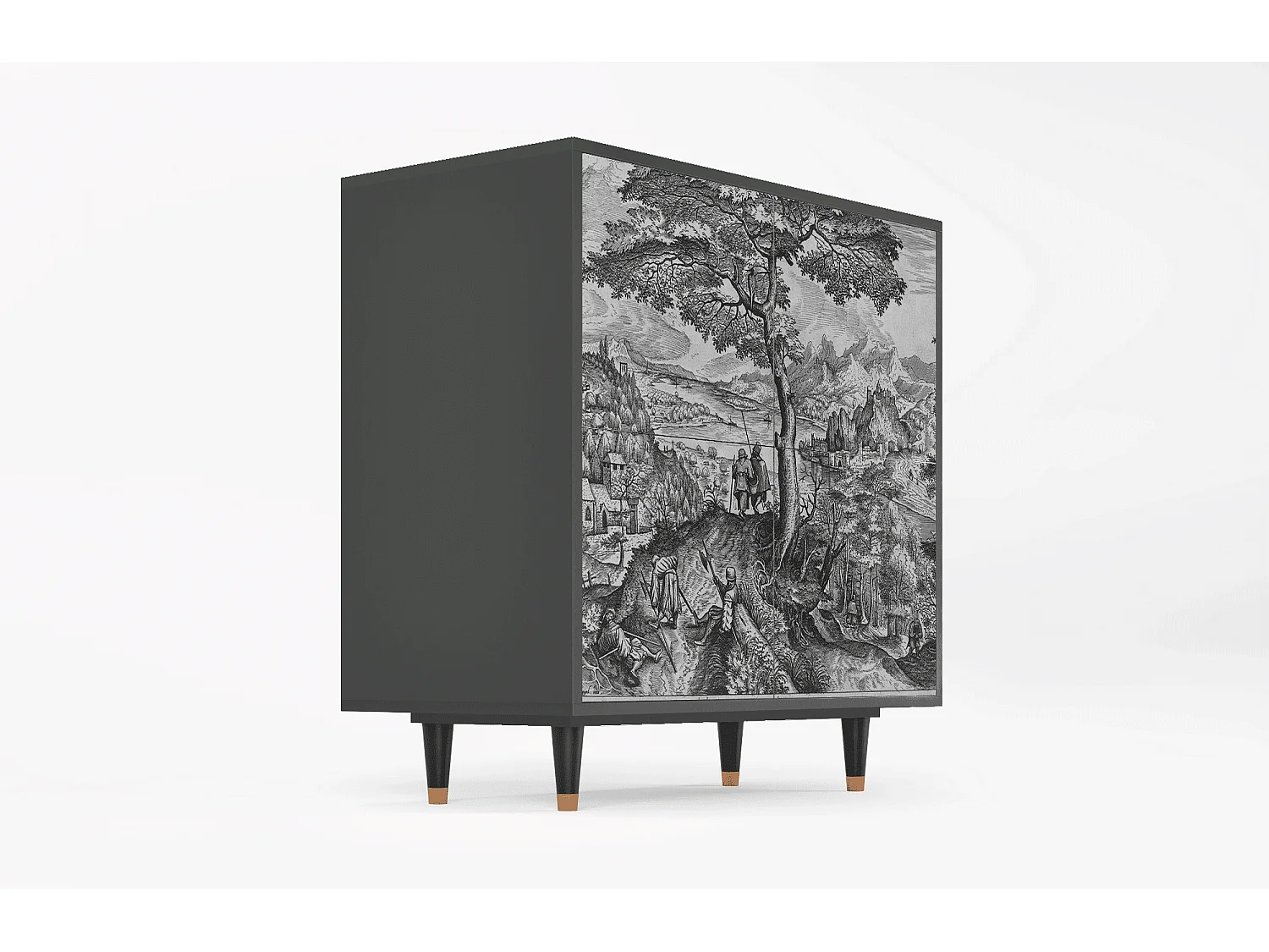 Kredens - 94x96x48 cm - BS3 - Milites Requiescentes, Antracyt