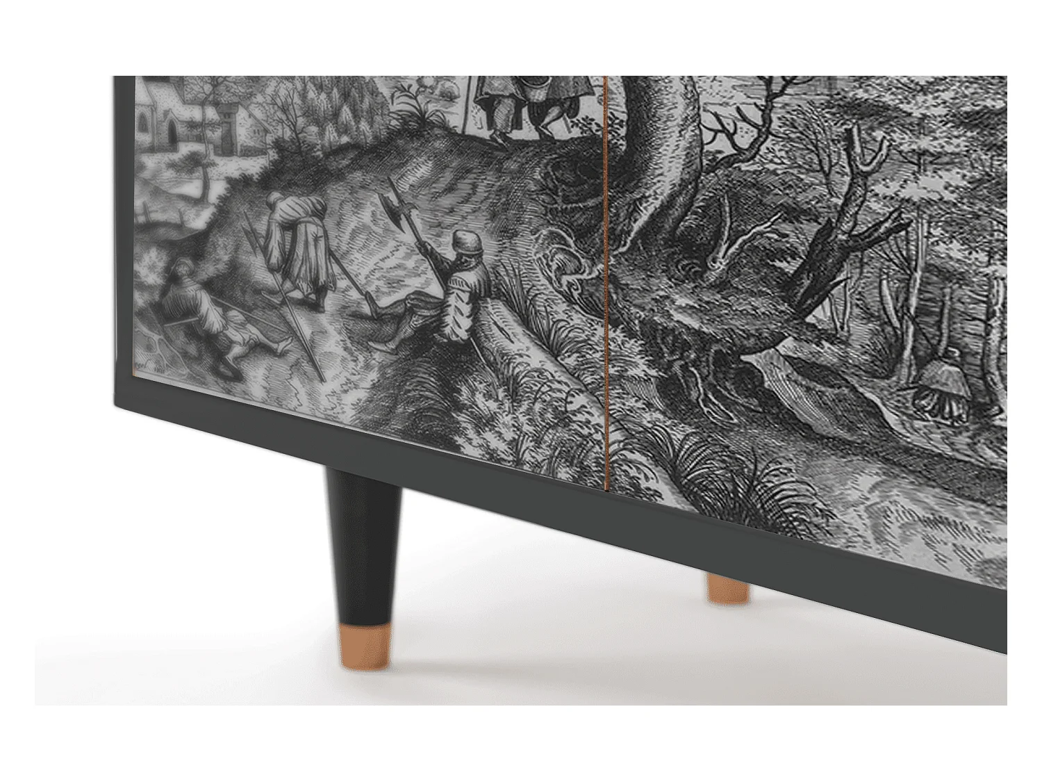 Kredens - 94x96x48 cm - BS3 - Milites Requiescentes, Antracyt