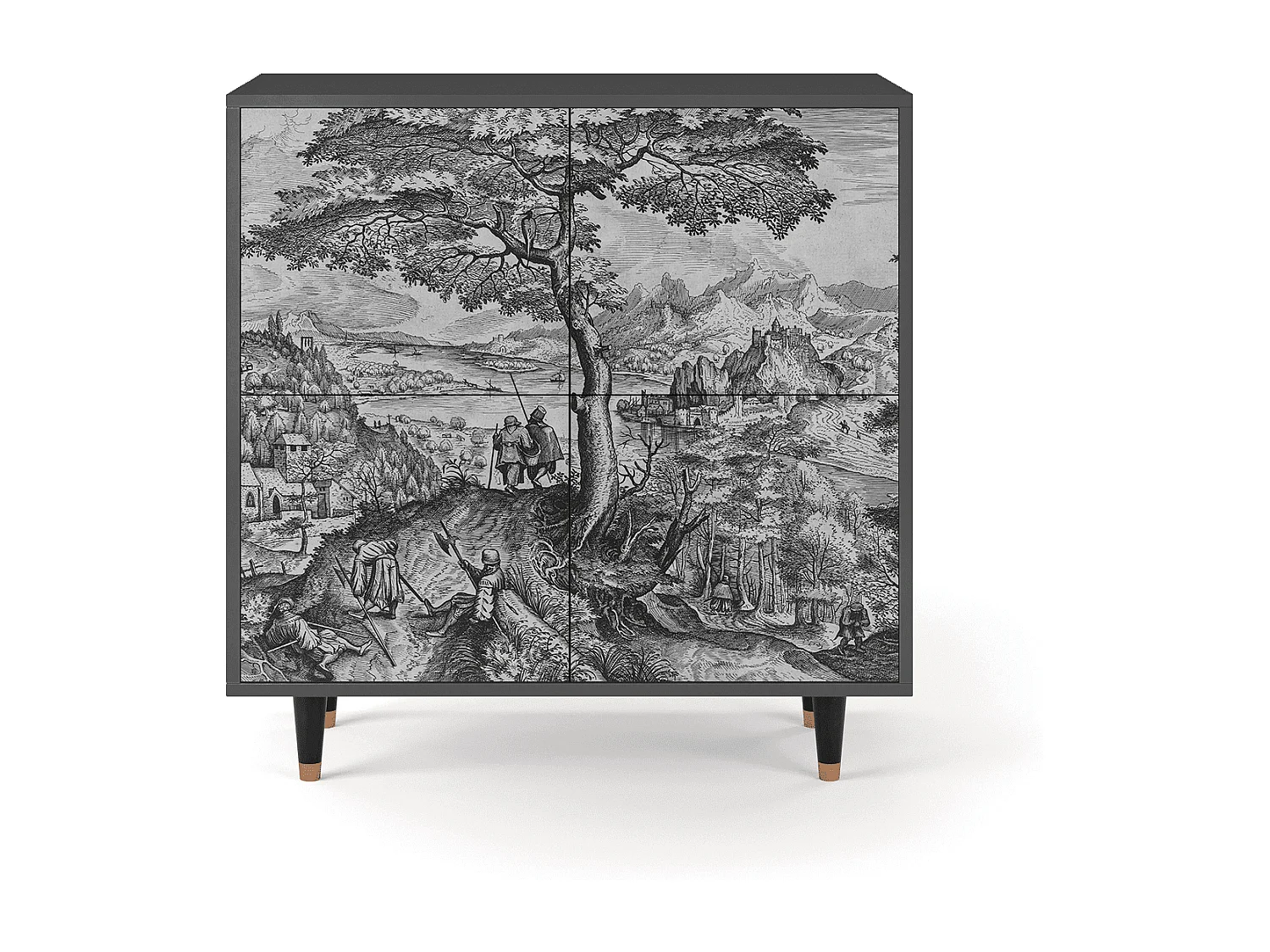 Buffet - 94x96x48 cm - BS3 - Milites Requiescentes, Anthracite