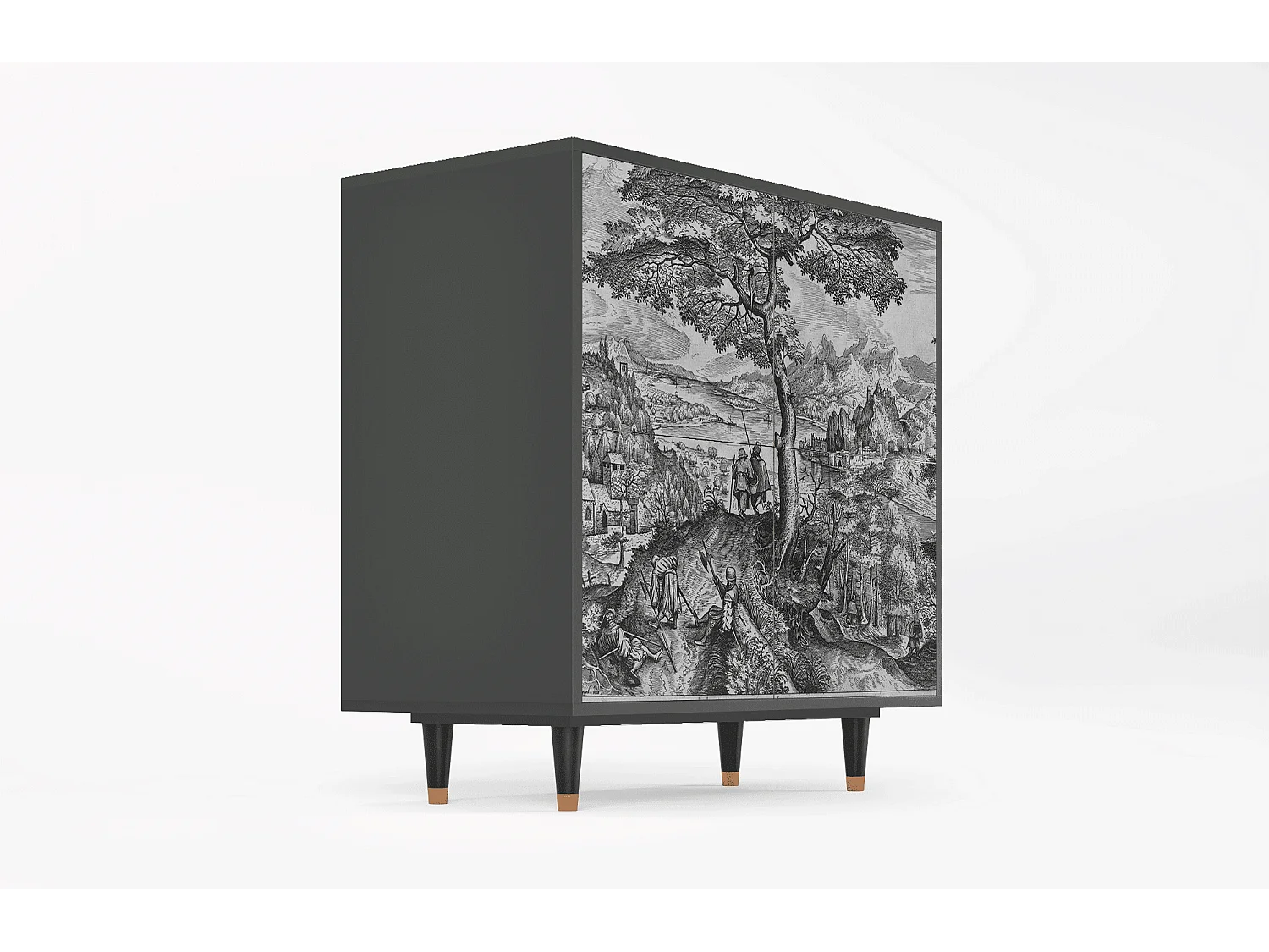 Buffet - 94x96x48 cm - BS3 - Milites Requiescentes, Anthracite