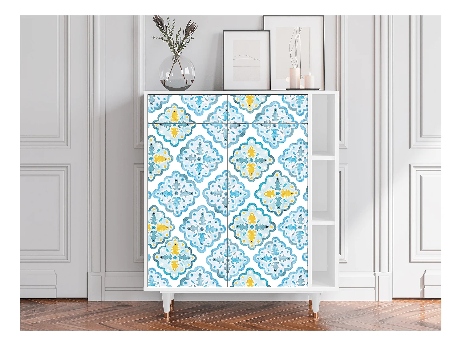 Dressoir - 96х110х41 cm - BS6 - Portugese tiles, Wit