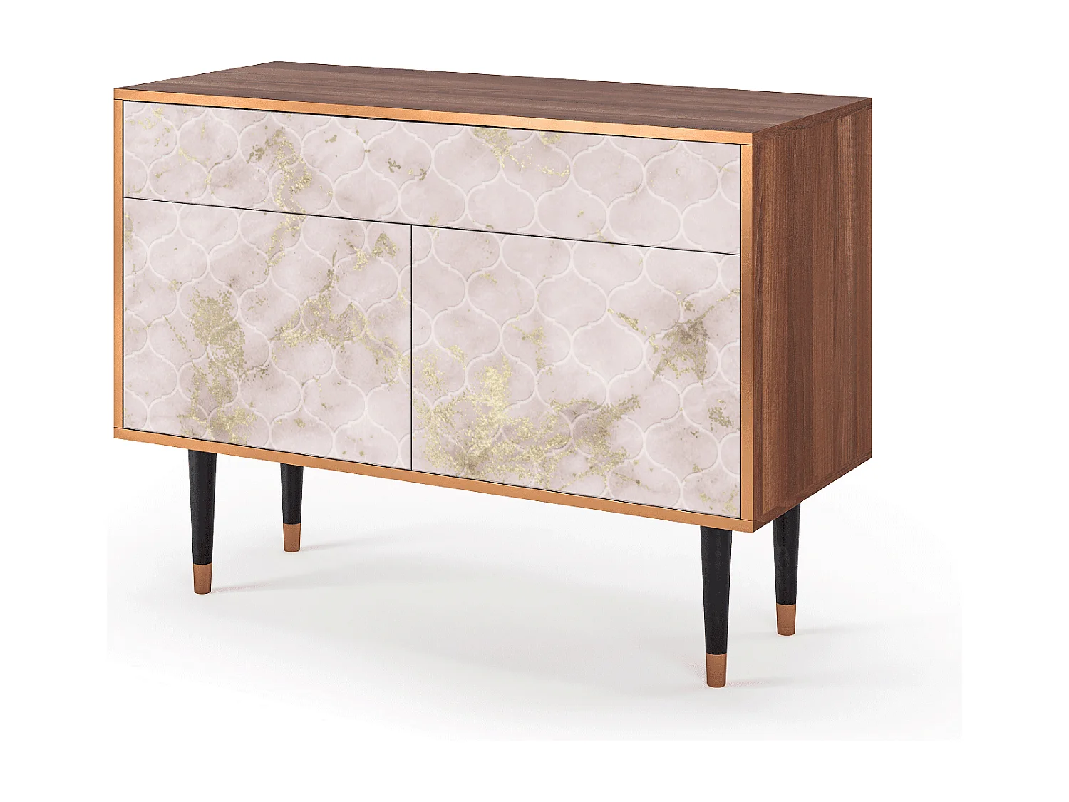 Credenza - 115x85x48 cm - BS4 - Dirty Roses, Noce