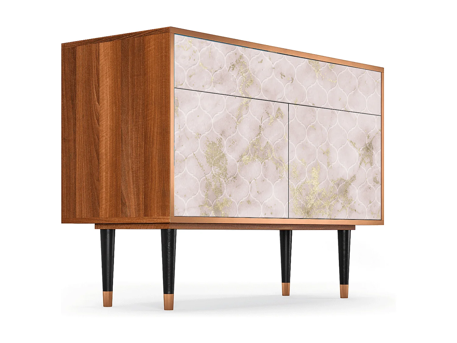 Credenza - 115x85x48 cm - BS4 - Dirty Roses, Noce