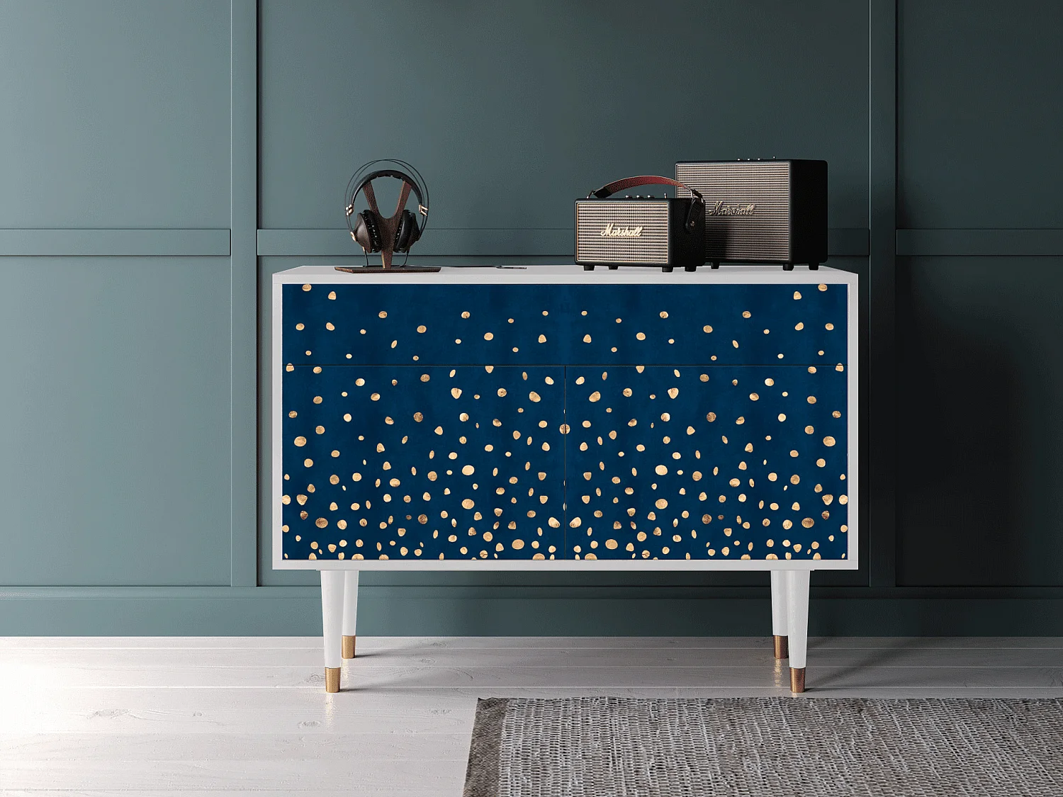 Credenza - 115x85x48 cm - BS4 - Night Skies, Bianco