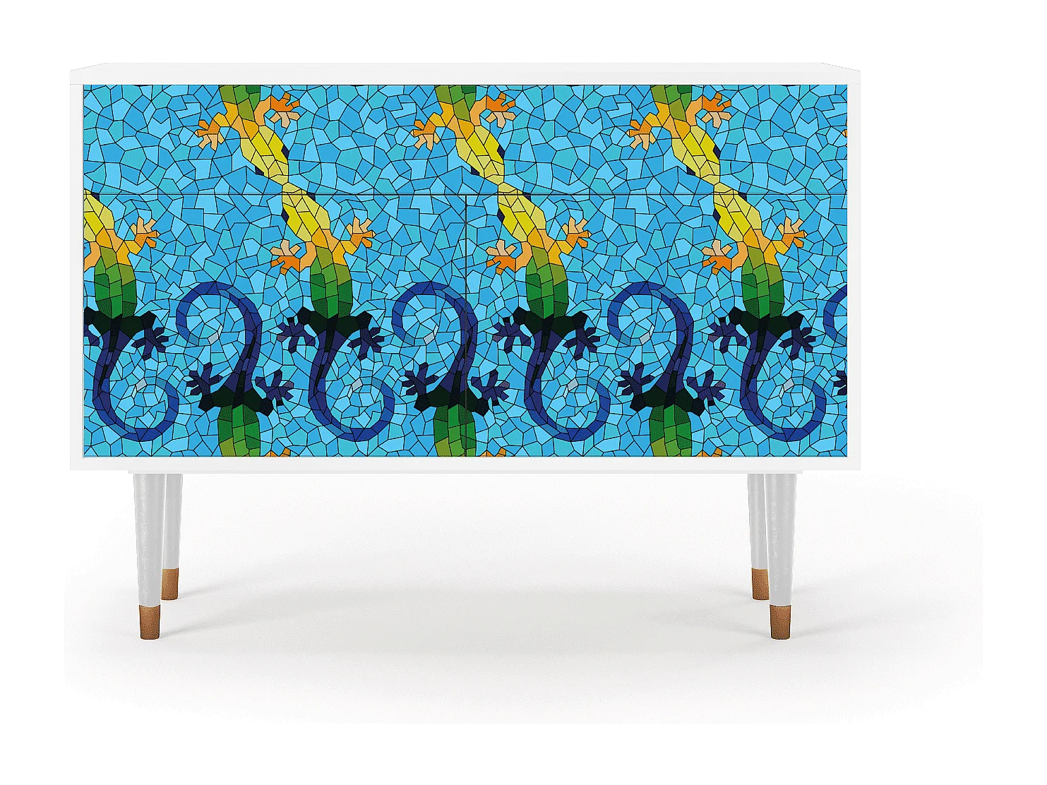 Buffet - 115x85x48 cm - BS4 - Gaudi's Lizard, Blanc