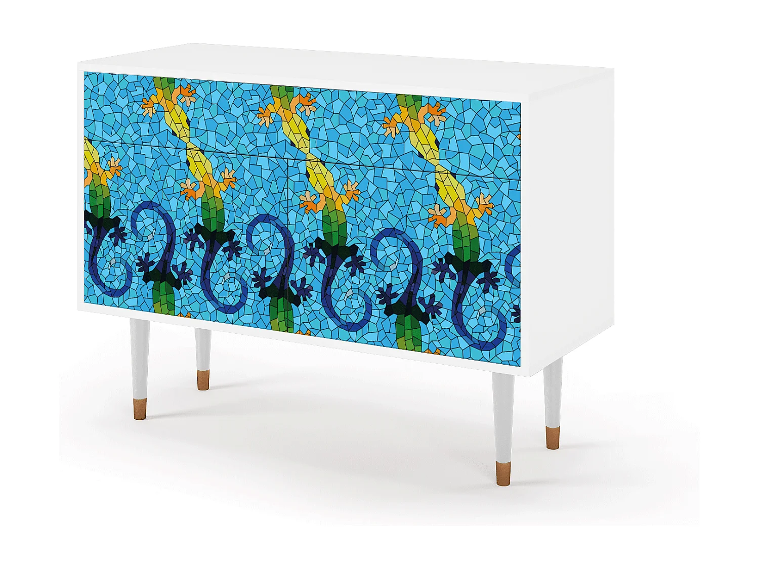 Buffet - 115x85x48 cm - BS4 - Gaudi's Lizard, Blanc