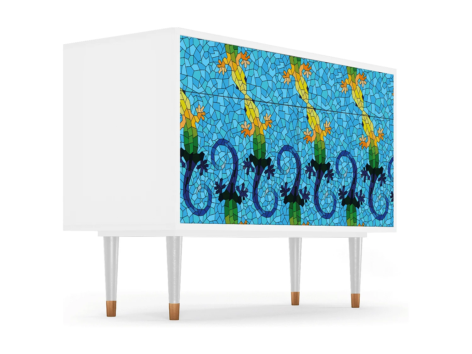 Buffet - 115x85x48 cm - BS4 - Gaudi's Lizard, Blanc