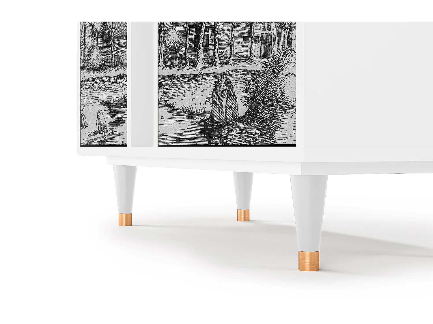 Kredens - 94х96х41 cm - BS5 - A Pond, Biały