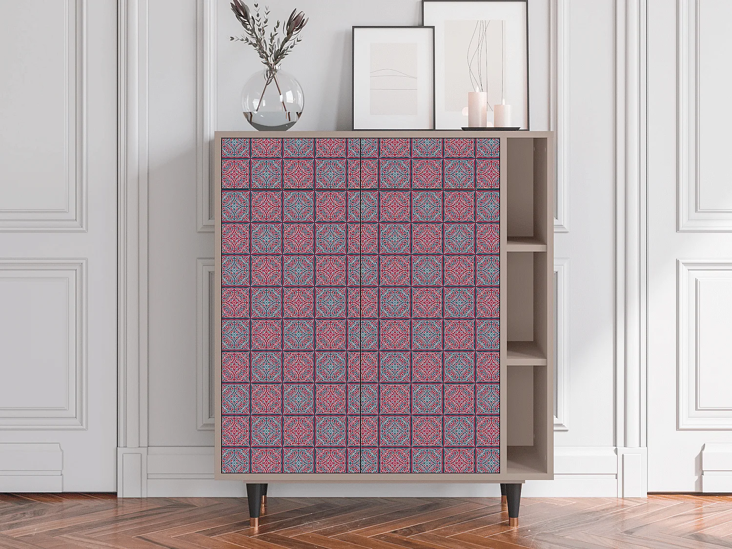 Aparador - 96х110х41 cm - BS6 - Riviera Mosaic, Latte
