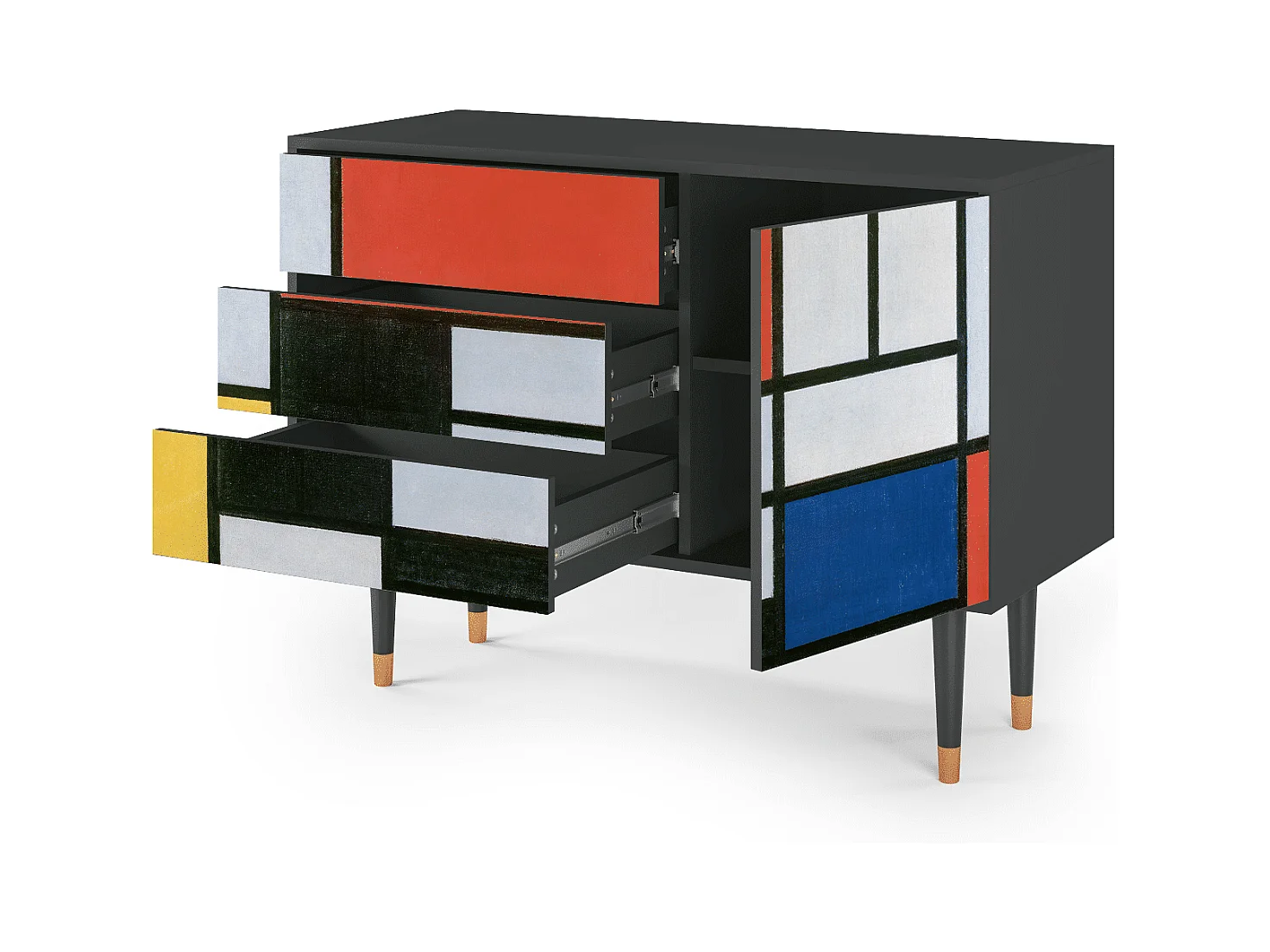 Dressoir - 115х84х41 cm - S3 - Composition, Antraciet