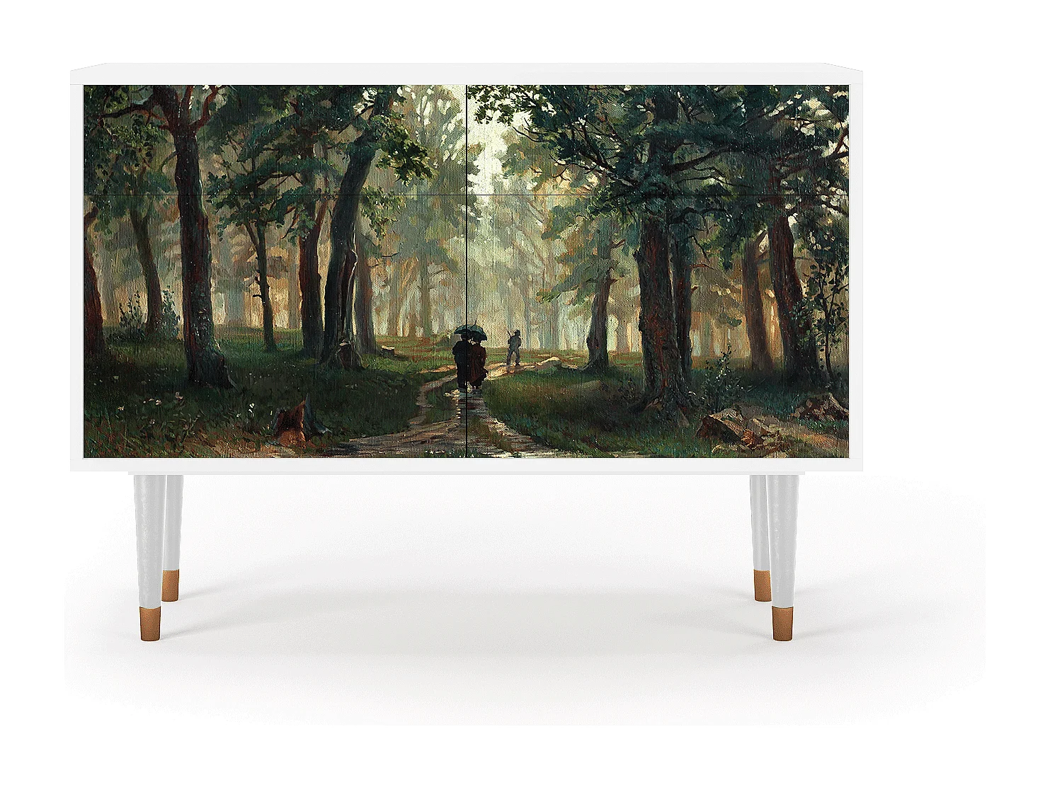 Aparador - 115x85x48 cm - BS4 -  Rain in the Oak Forest, Blanco