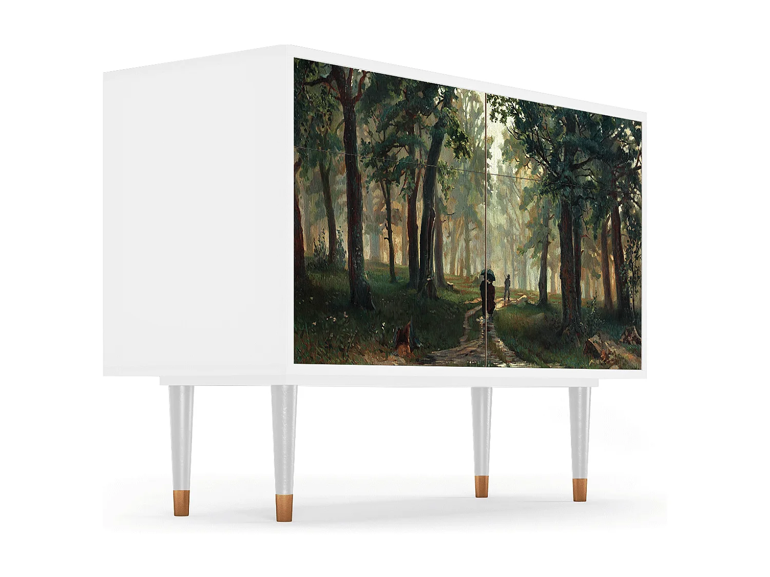 Aparador - 115x85x48 cm - BS4 -  Rain in the Oak Forest, Blanco