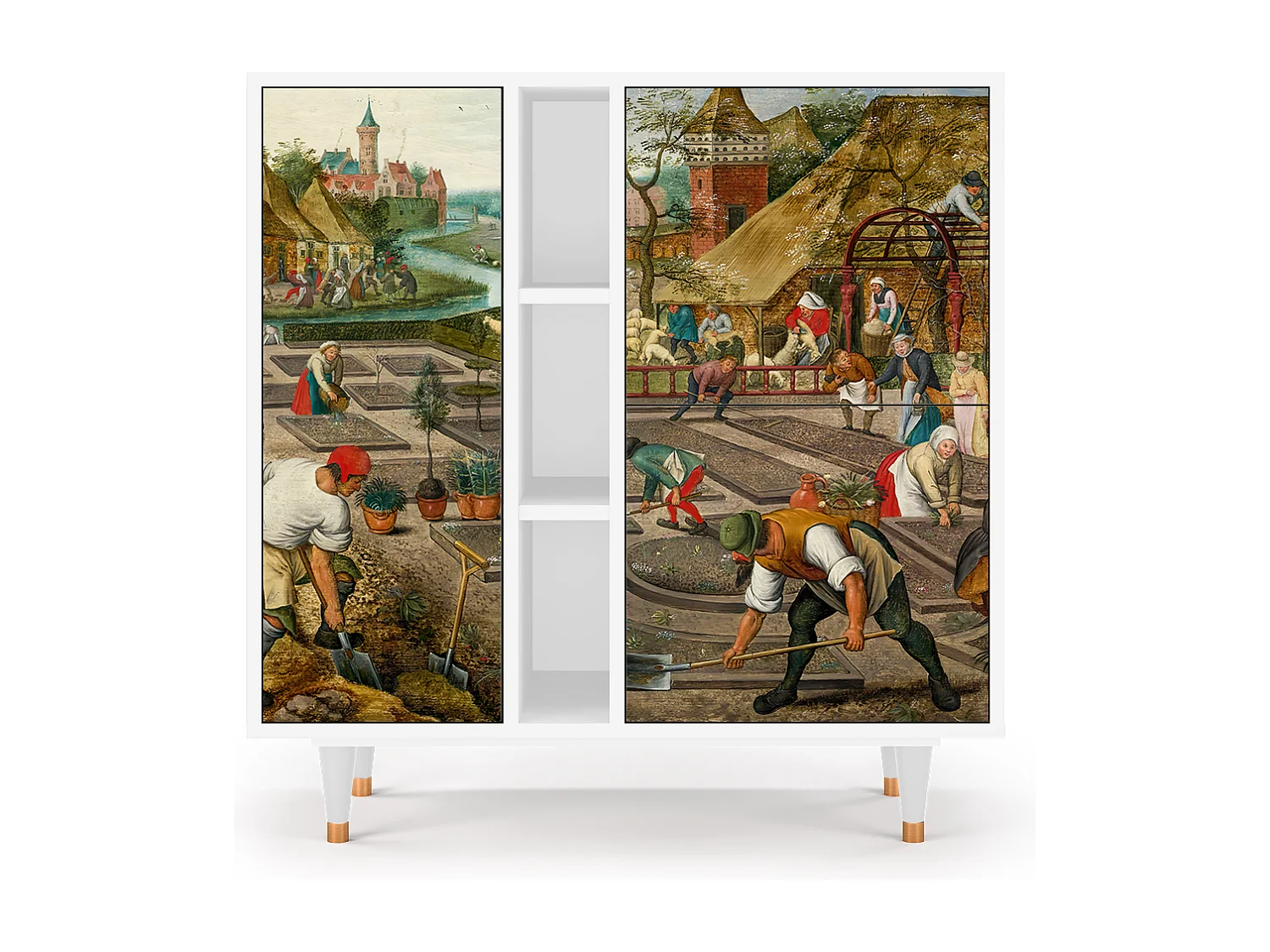 Kredens - 94х96х41 cm - BS5 - The Younger - Spring, Biały