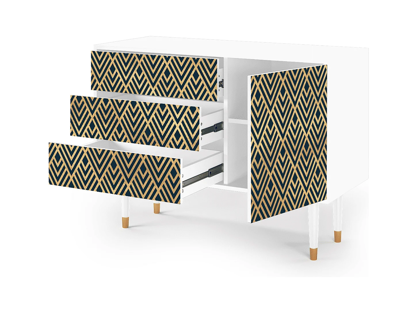 Buffet - 115х84х41 cm - S3 - Egypt Triangles, Blanc
