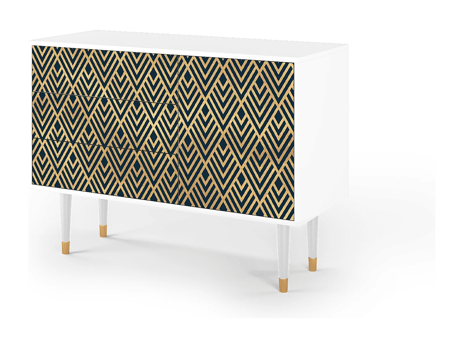 Dressoir - 115х84х41 cm - S3 - Egypt Triangles, Wit