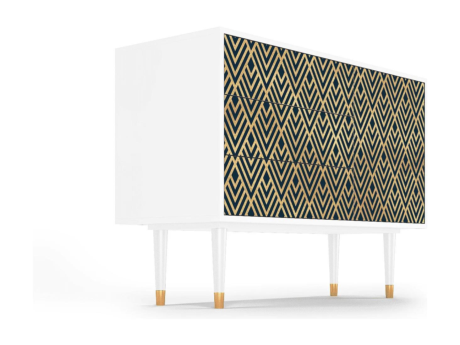 Dressoir - 115х84х41 cm - S3 - Egypt Triangles, Wit