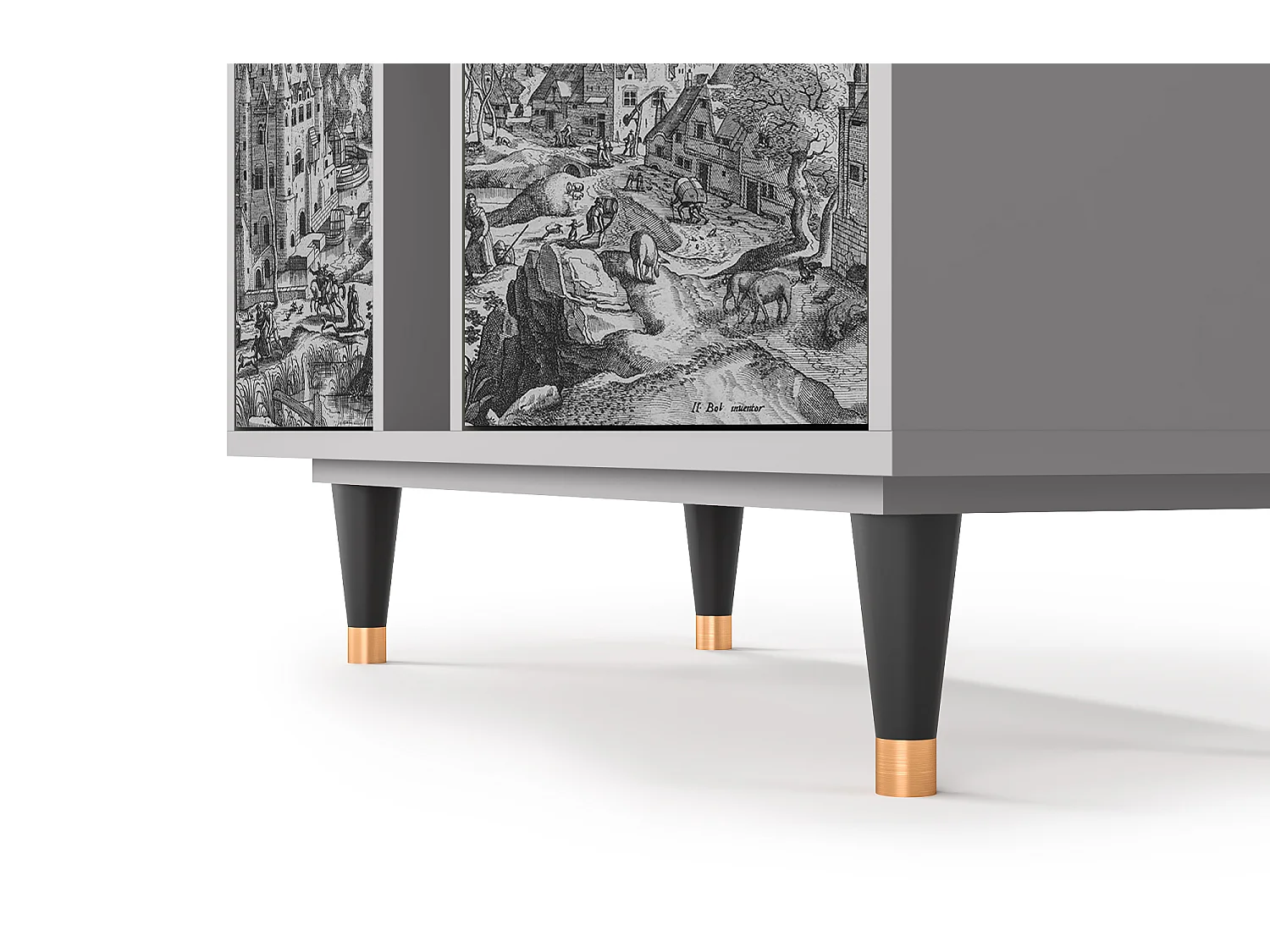 Credenza - 94х96х41 cm - BS5 - Bird Dropping, Grigio