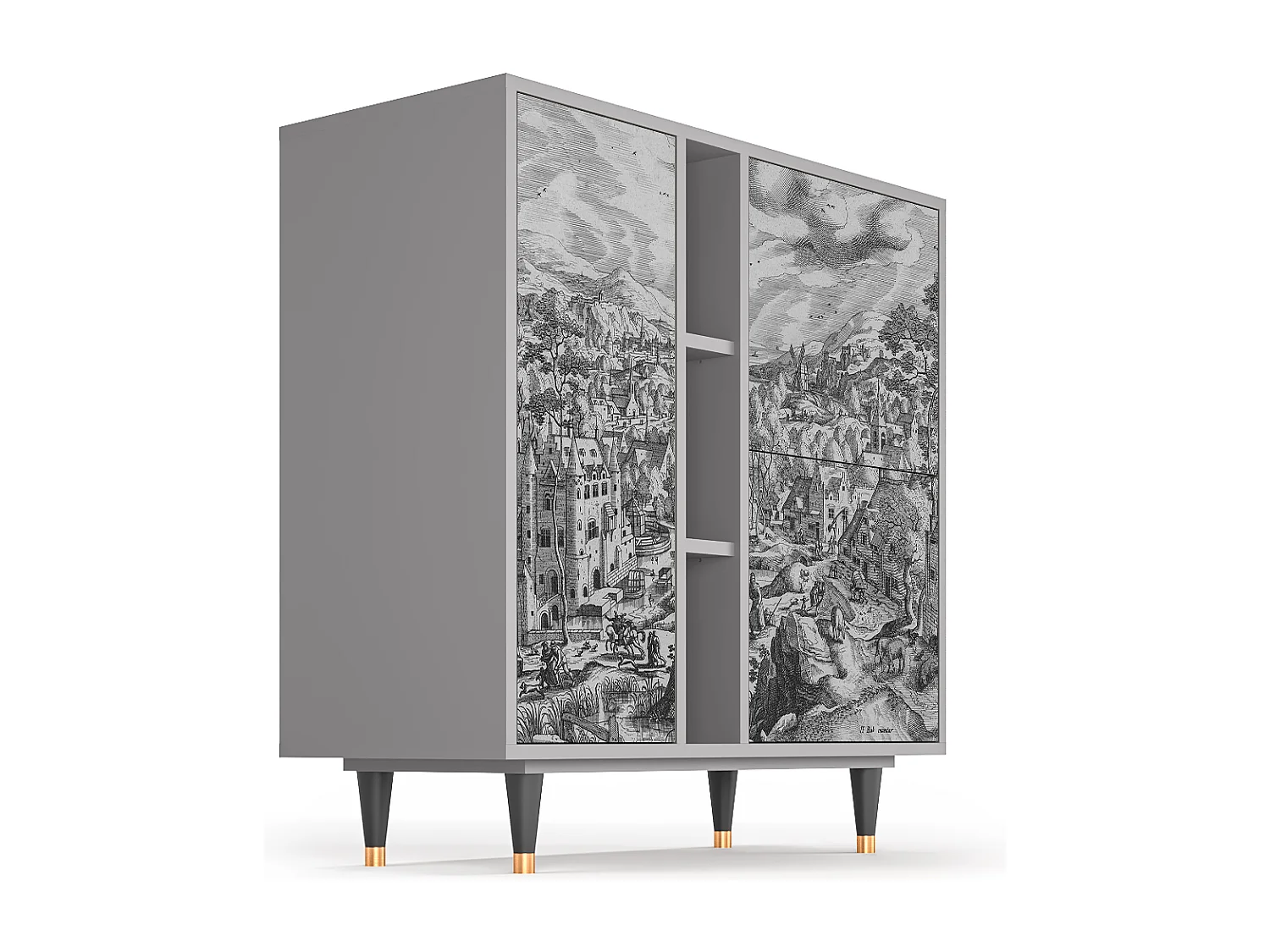 Buffet - 94х96х41 cm - BS5 - Bird Dropping, Gris