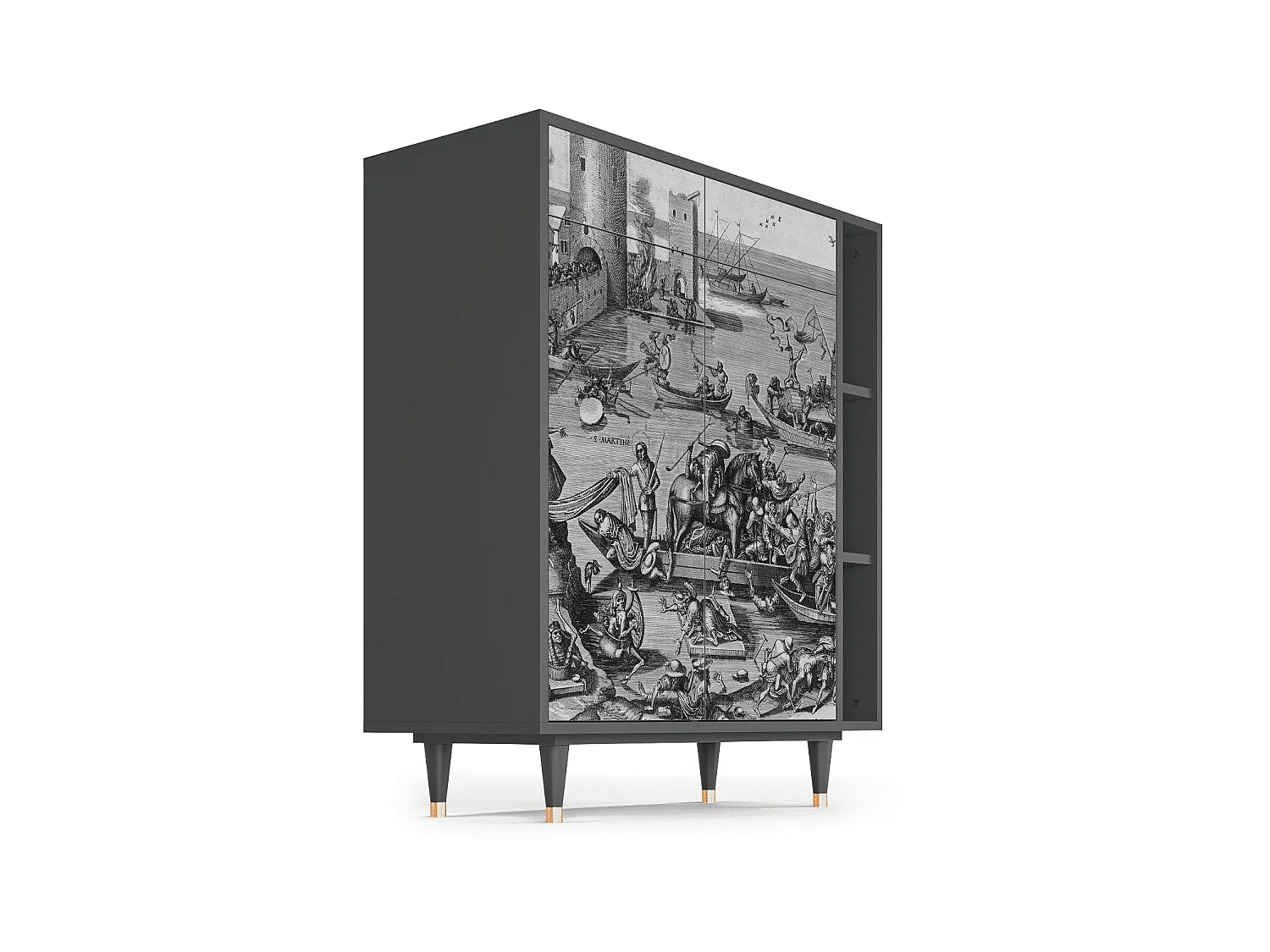 Sideboard - 96х110х41 cm - BS6 - Saint Martin, Anthrazit