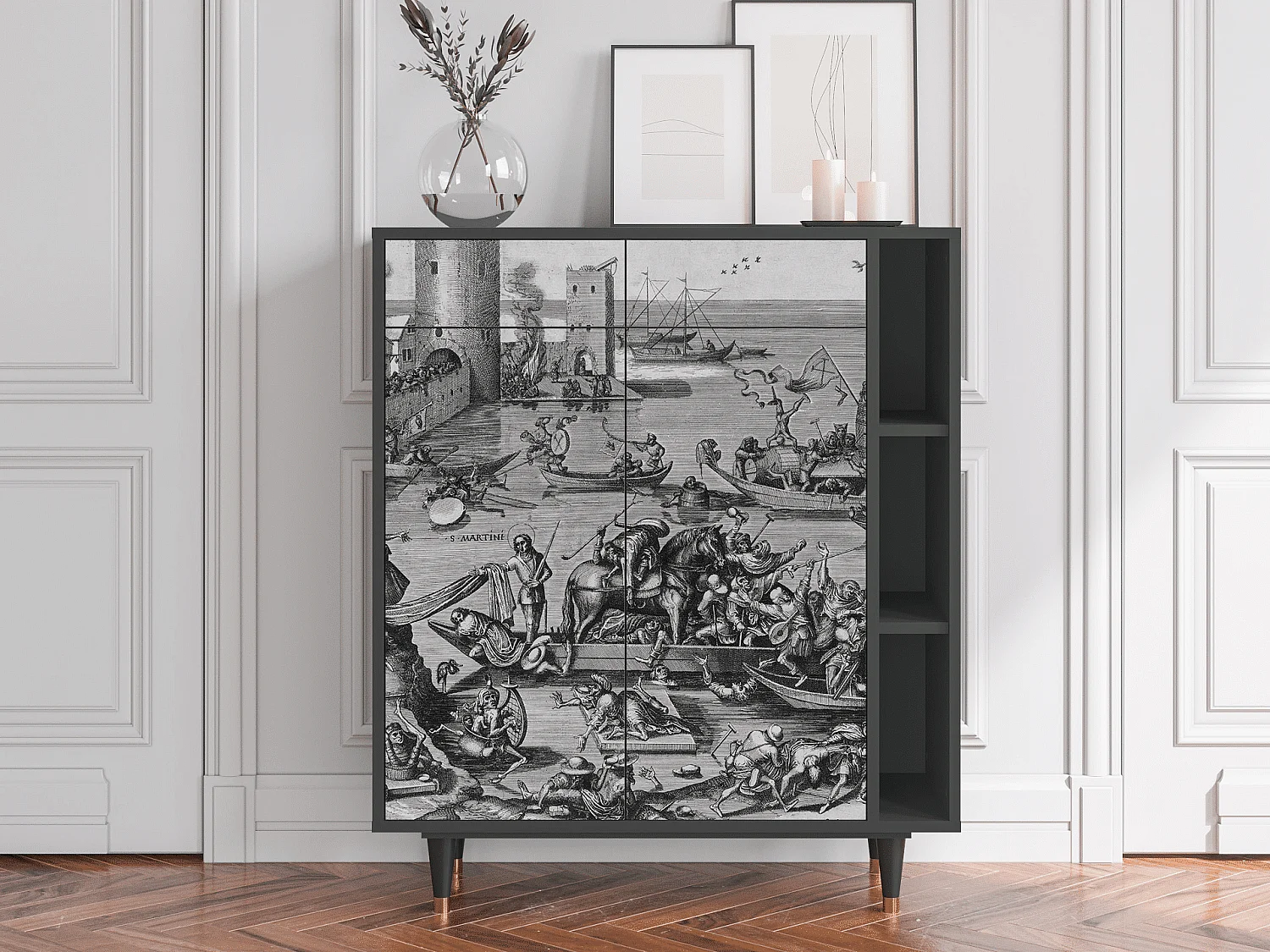 Dressoir - 96х110х41 cm - BS6 - Saint Martin, Antraciet