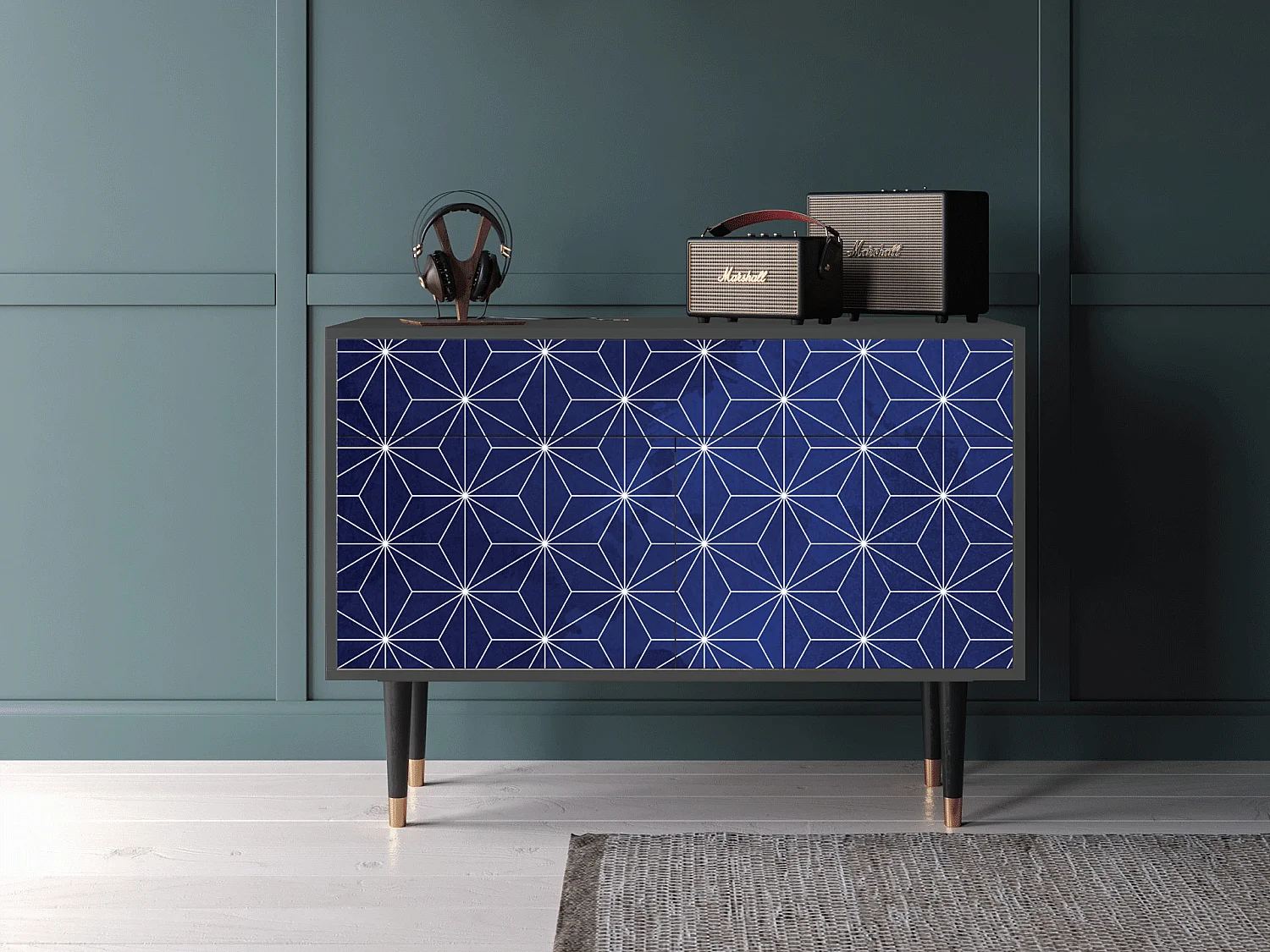 Dressoir - 115x85x48 cm - BS4 - Milky Way, Antraciet