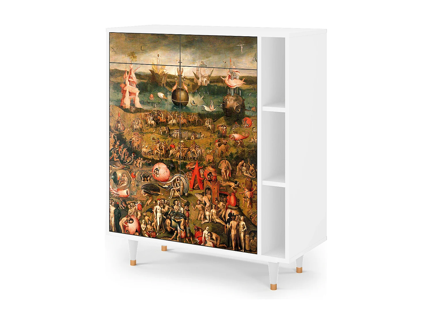 Kredens - 96х110х41 cm - BS6 - Garden of Delights , Biały