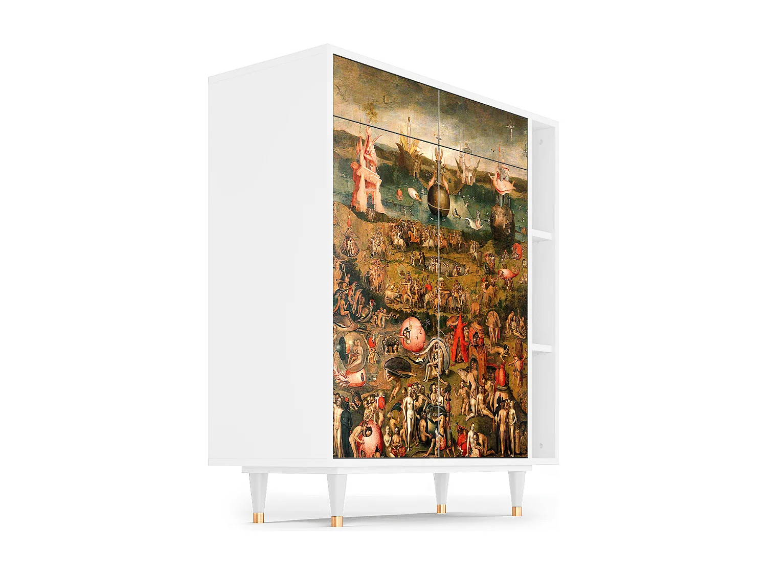 Kredens - 96х110х41 cm - BS6 - Garden of Delights , Biały