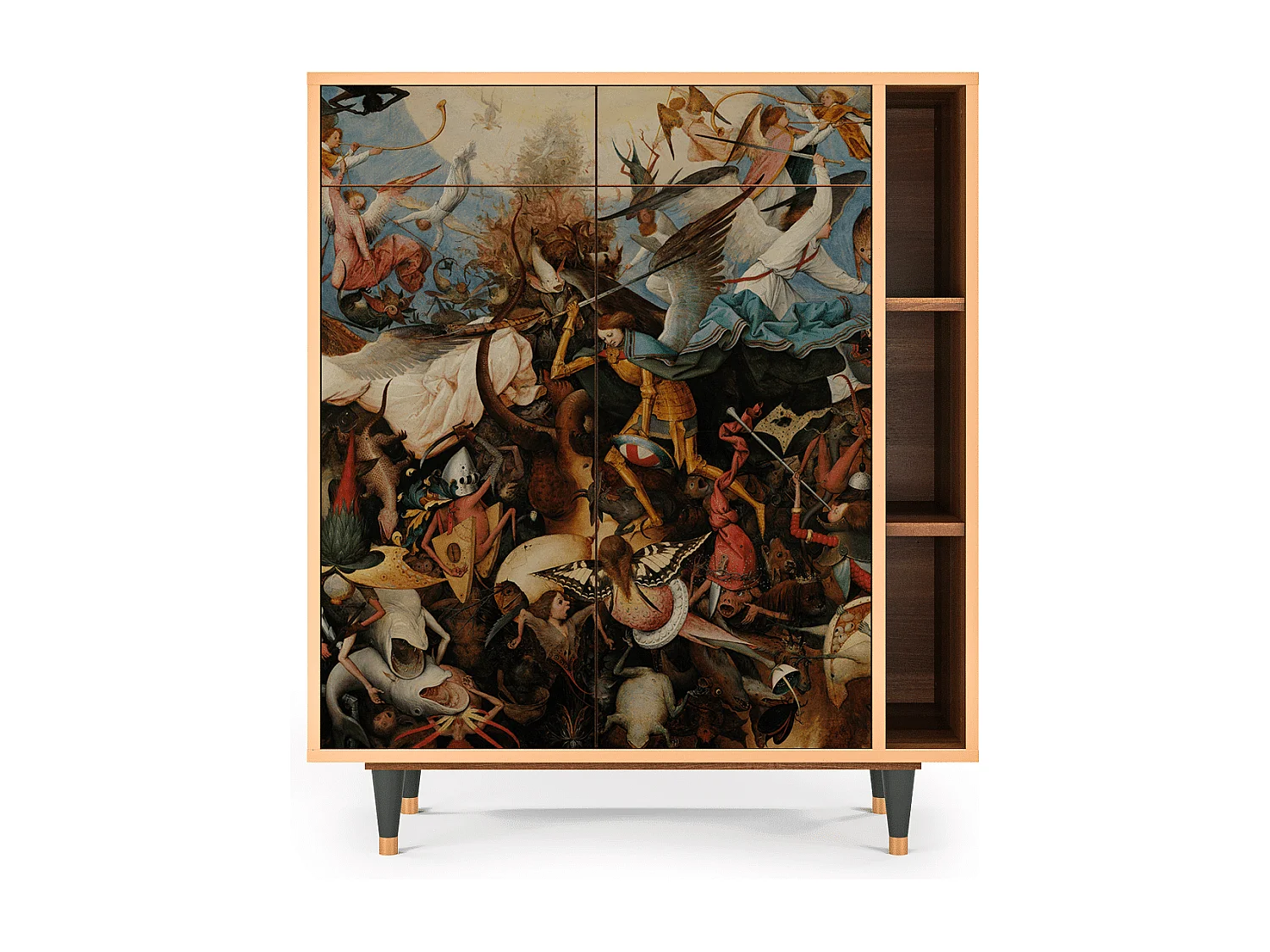 Kredens - 96х110х41 cm - BS6 - The Fall, Orzech