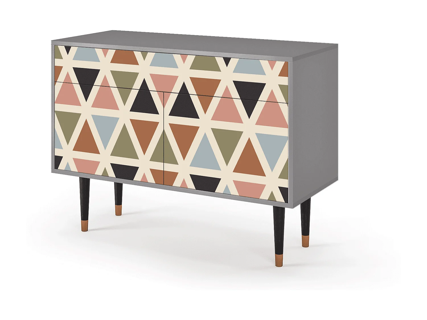 Buffet - 115x85x48 cm - BS4 - Royal Triangles, Gris