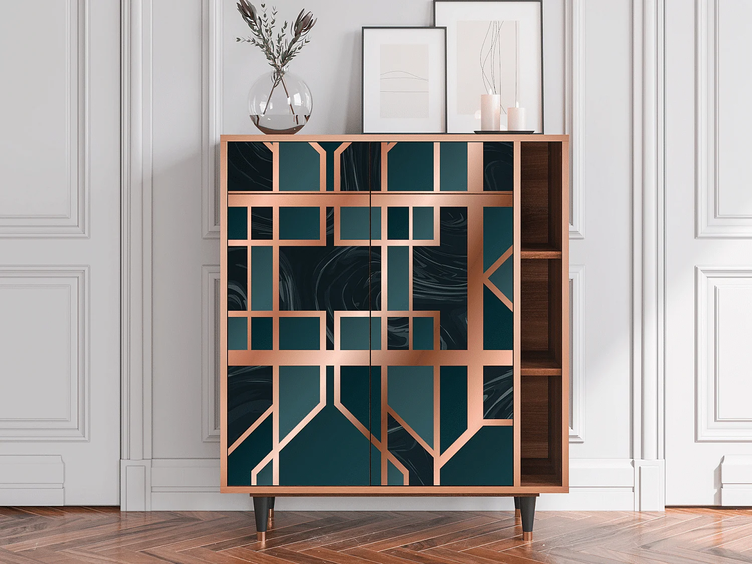 Buffet - 96х110х41 cm - BS6 - Emerald Metro, Noyer