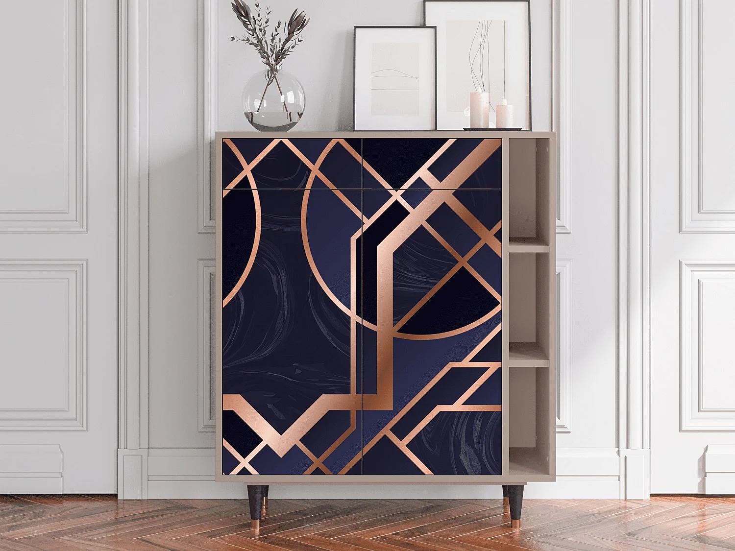 Credenza - 96х110х41 cm - BS6 - Purple Temple, Latte