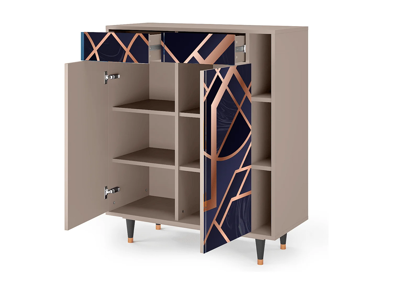 Credenza - 96х110х41 cm - BS6 - Purple Temple, Latte