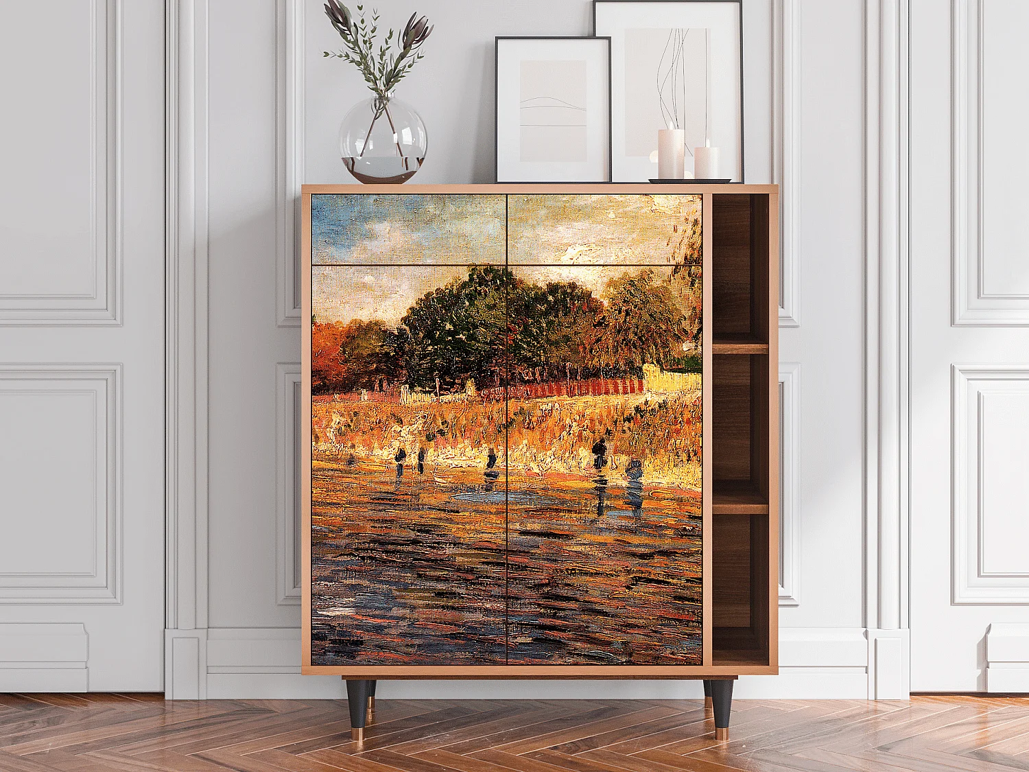 Sideboard - 96х110х41 cm - BS6 - The Banks, Walnuss