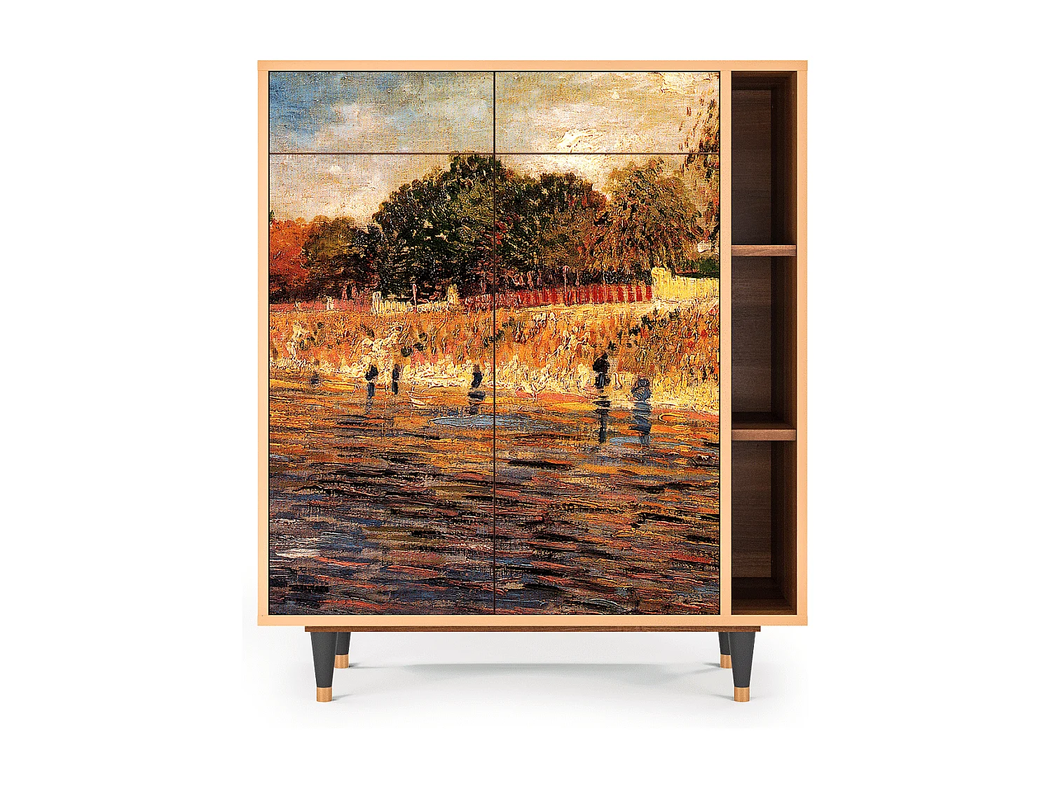 Sideboard - 96х110х41 cm - BS6 - The Banks, Walnuss