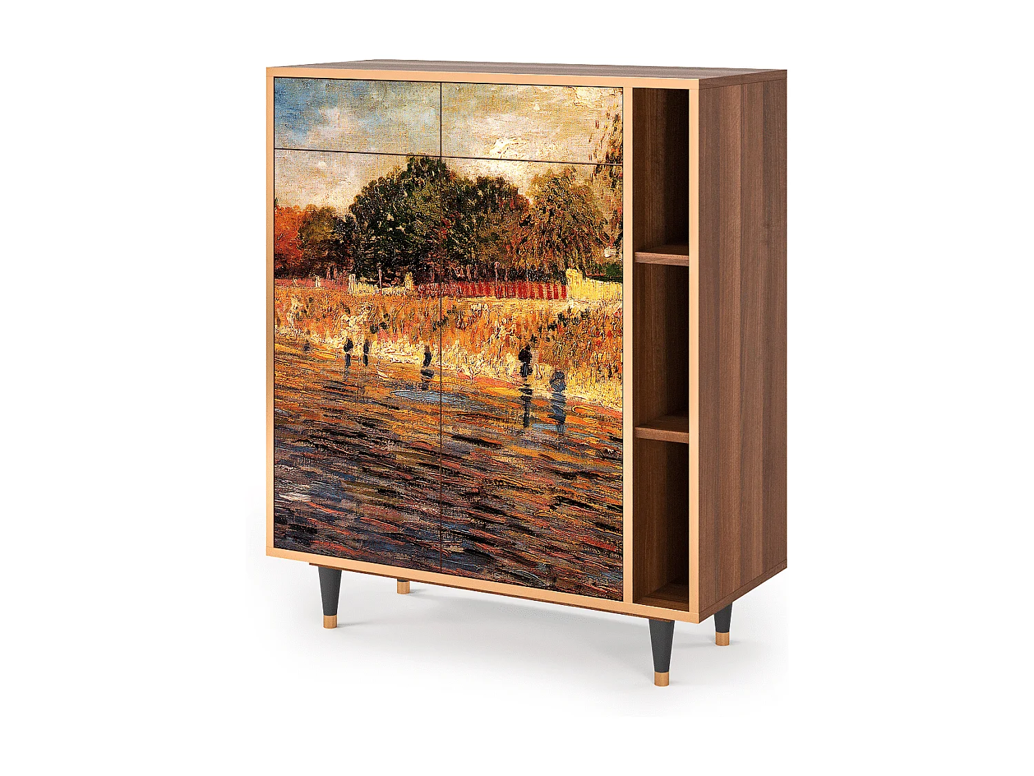 Sideboard - 96х110х41 cm - BS6 - The Banks, Walnuss