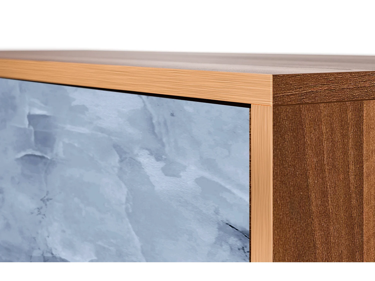 Kredens - 115х84х41 cm - S3 - Feather Ice, Orzech