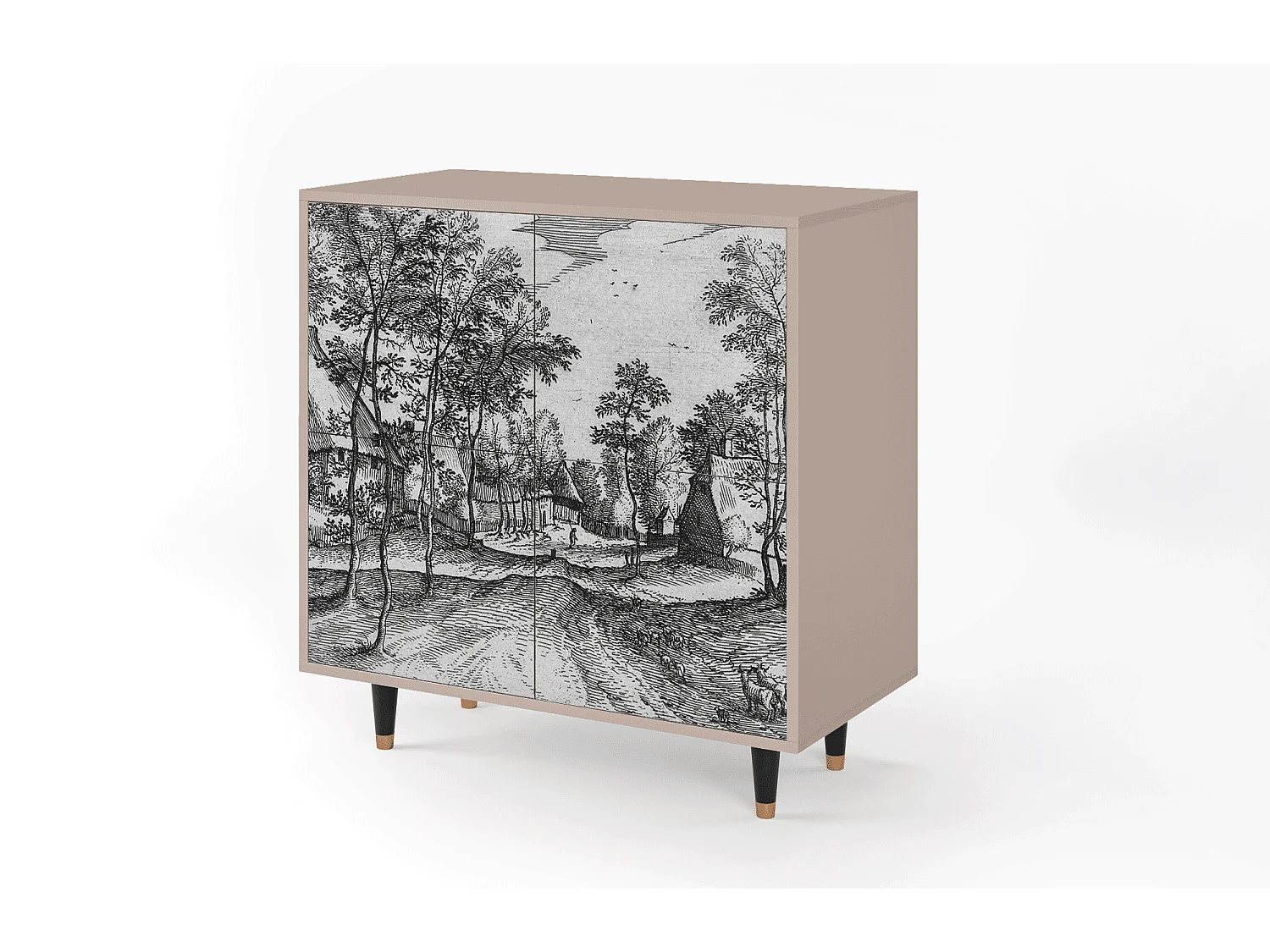 Kredens - 94x96x48 cm - BS3 - Village Road, Latte