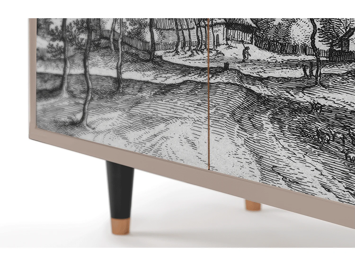 Kredens - 94x96x48 cm - BS3 - Village Road, Latte